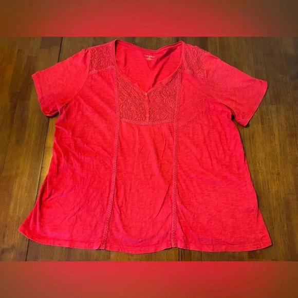 Catherines Tops - Catherine’s size 2X 22/24 plus size women’s red top